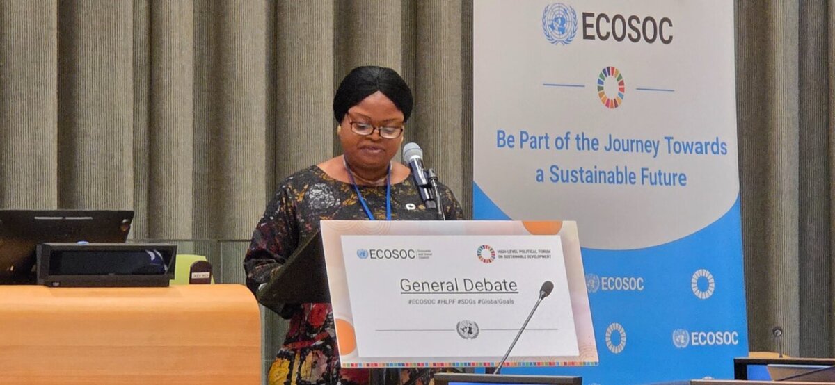 Presenting Nigeria's statement at the UN High-Level Political Forum